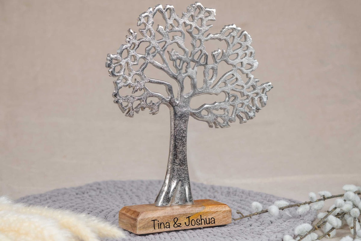 Einzugsgeschenk Lebensbaum mit Deiner Wunschgravur personalisiert