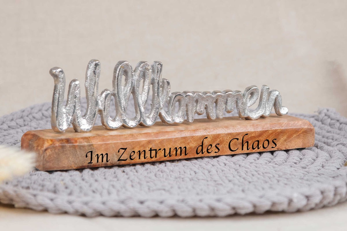 Einzugsgeschenk Willkommen mit Deiner Wunschgravur personalisiert