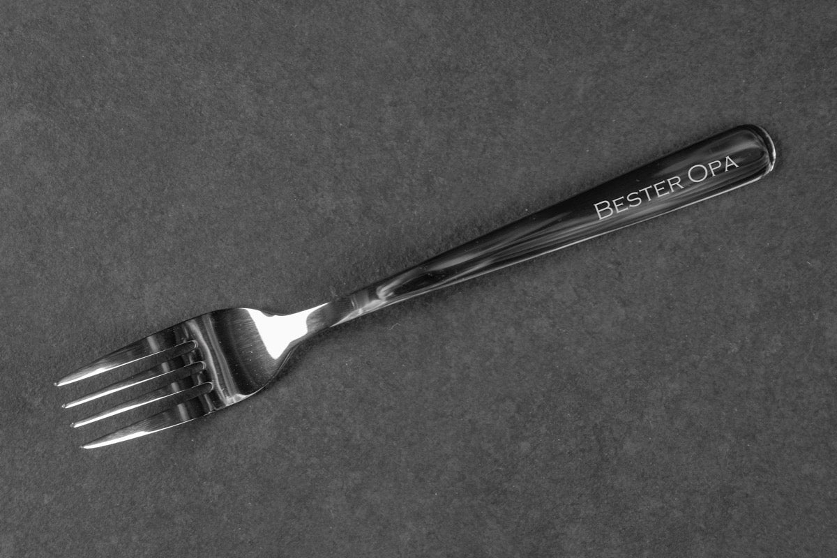 Personalisierte Gabel aus Edelstahl