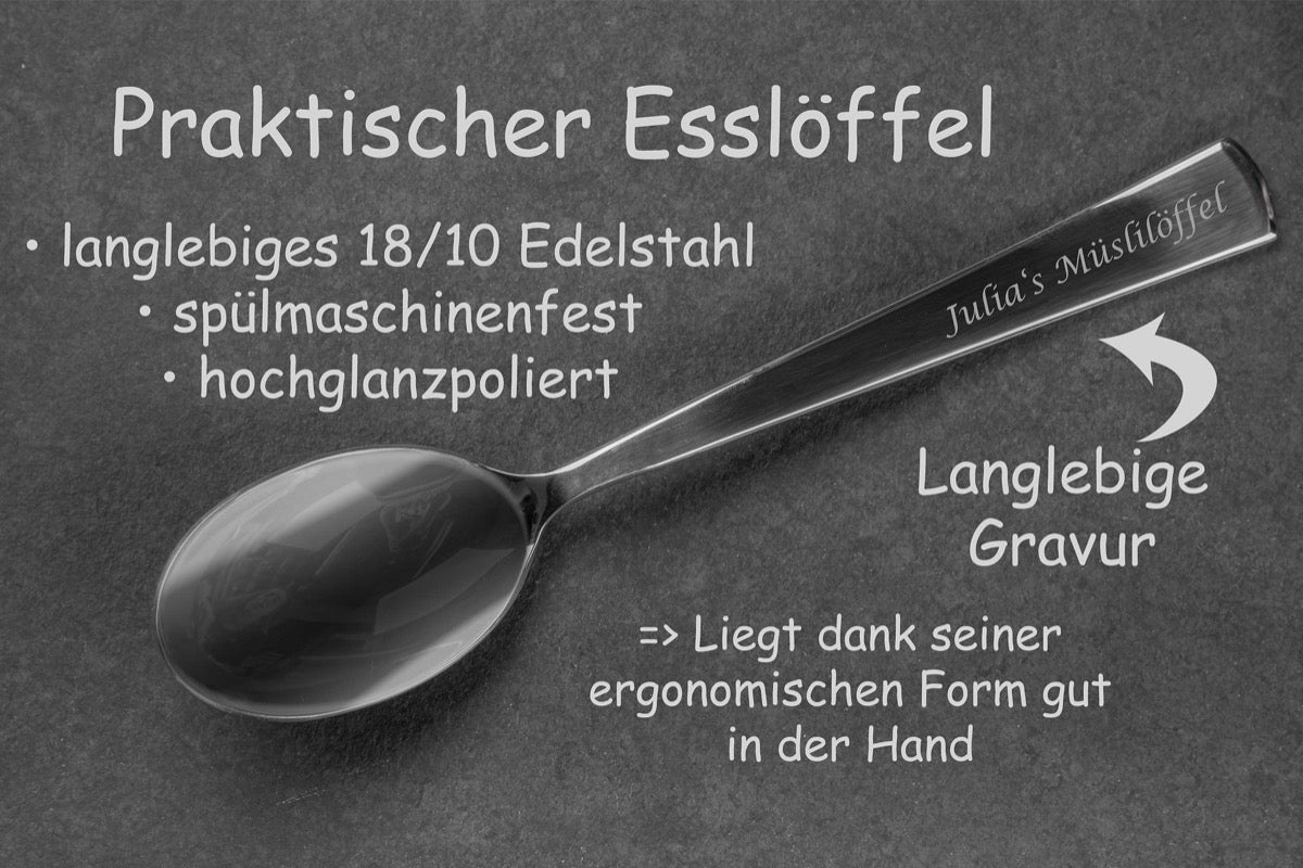 Personalisierter Premium Esslöffel aus Edelstahl