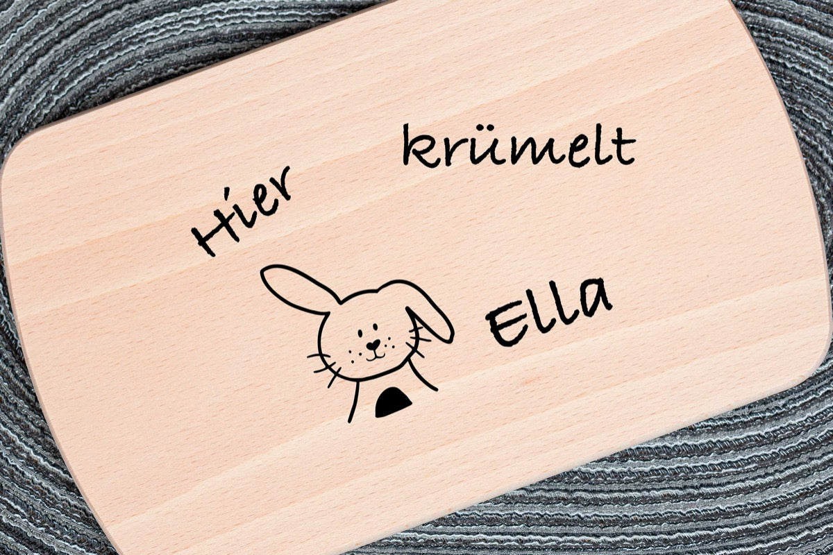 Personalisiertes Frühstücksbrett für Kinder