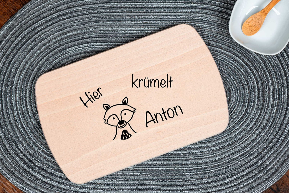 Personalisiertes Frühstücksbrett für Kinder