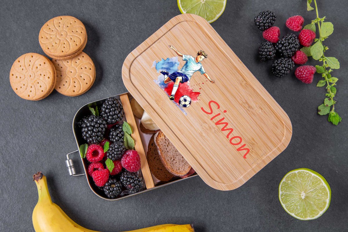 Brotdose personalisiert mit Namen für Kinder bunt