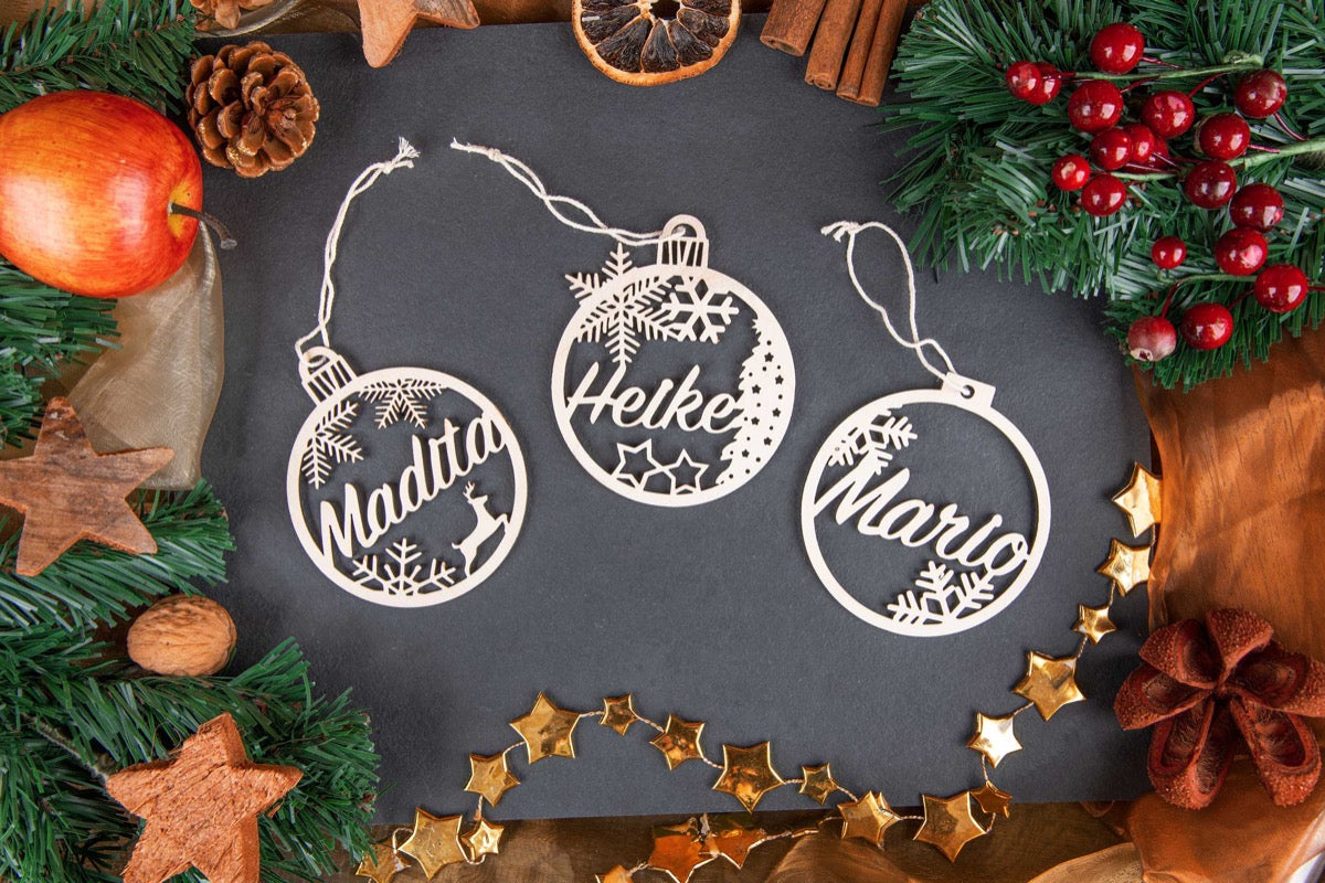 Personalisierter Christbaumschmuck mit Namen