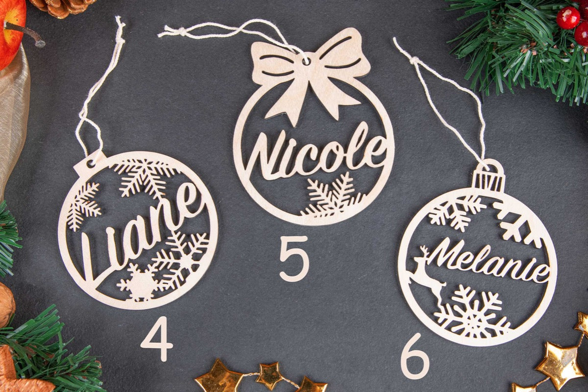 Personalisierter Christbaumschmuck mit Namen