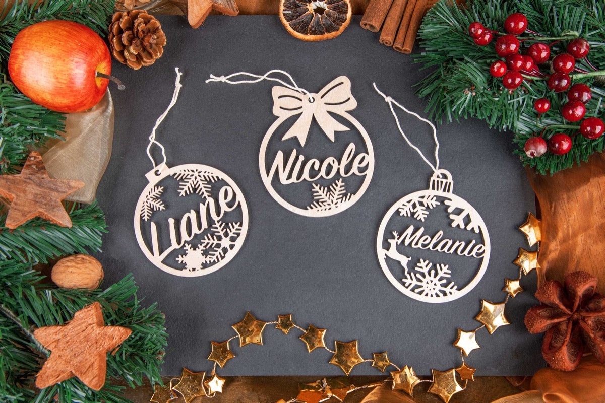 Personalisierter Christbaumschmuck mit Namen