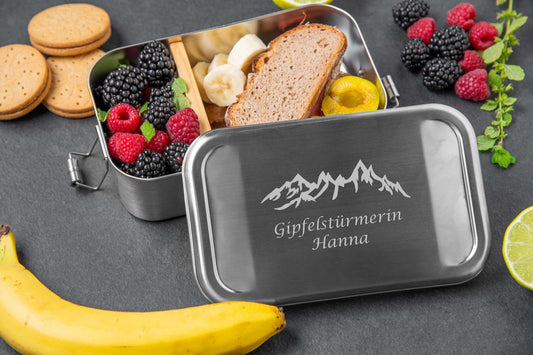 Brotdose personalisiert aus Edelstahl mit Deiner Wunschgravur