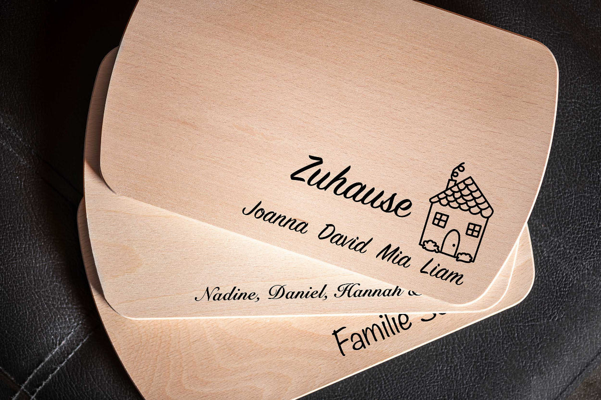 Einzugsbrett mit Deiner Wunschgravur personalisiert