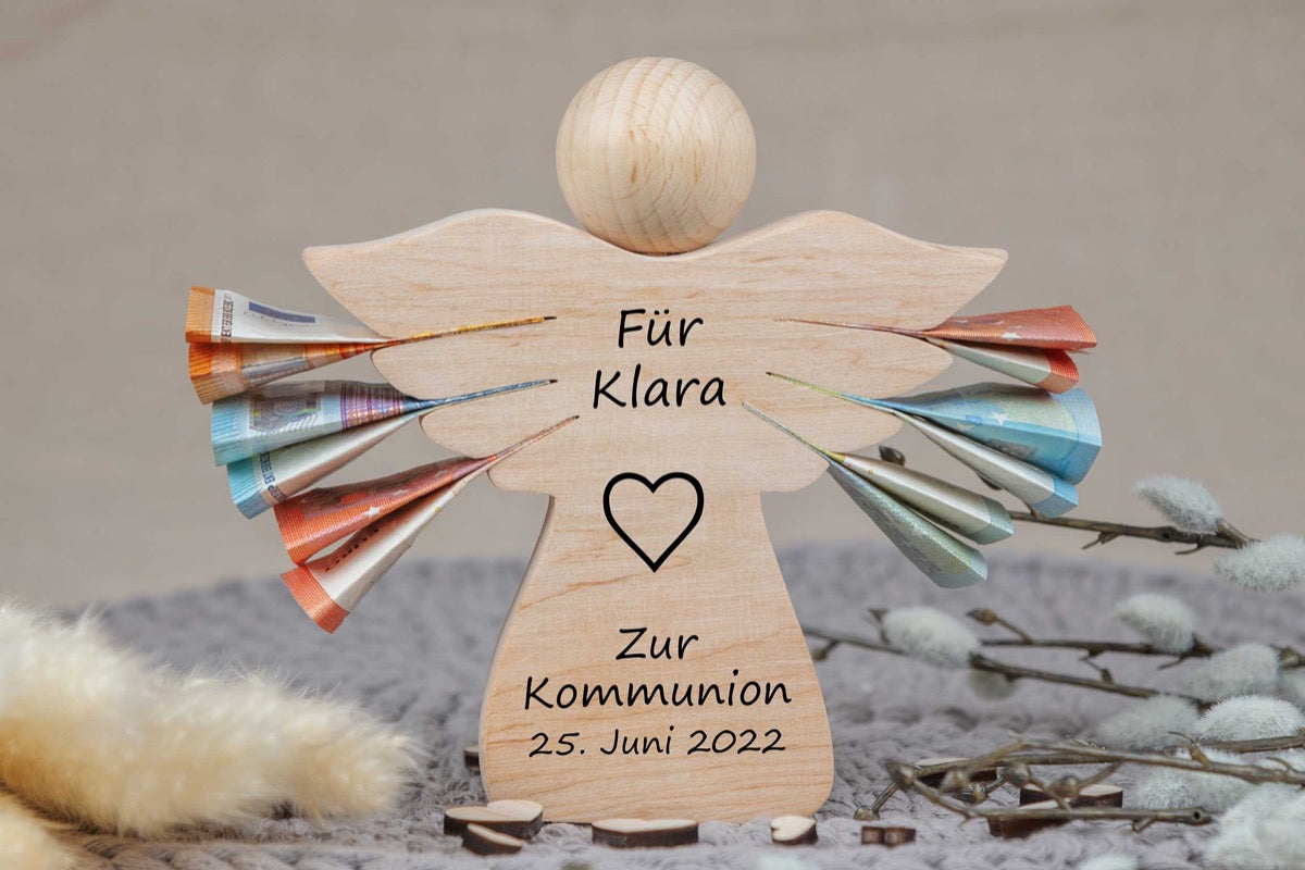 Schutzengel mit Wunschtext personalisiert