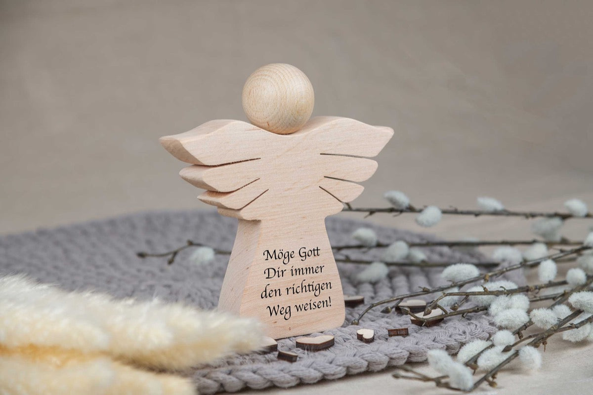 Schutzengel mit Wunschtext personalisiert