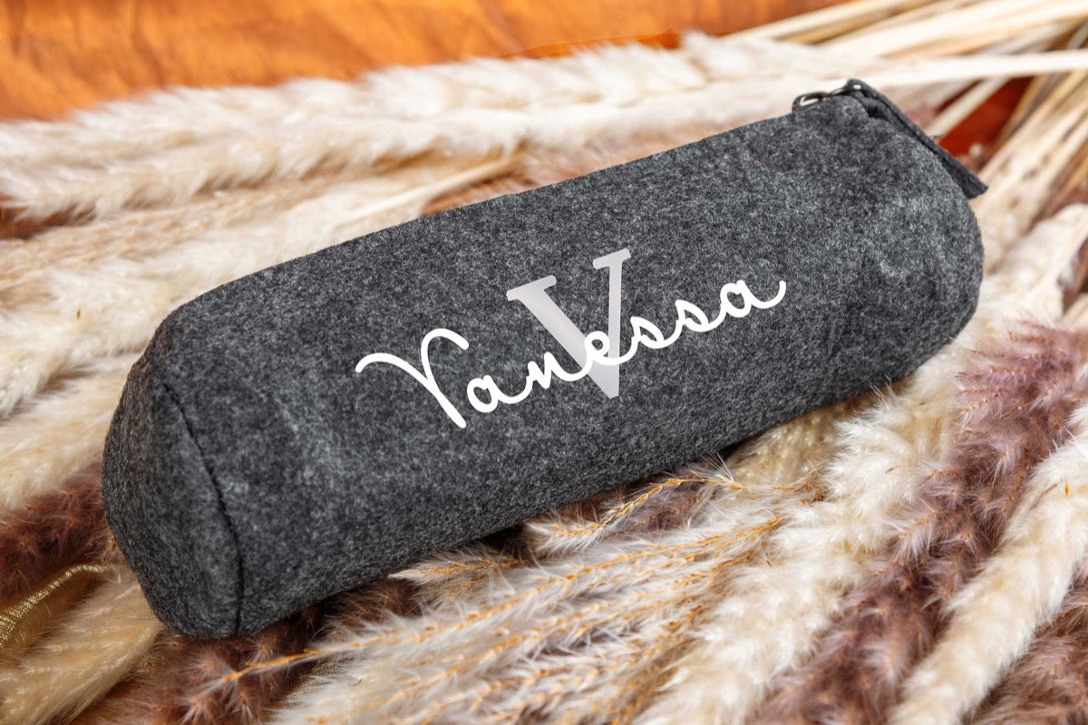 Federmappe aus Filz personalisiert mit Namen