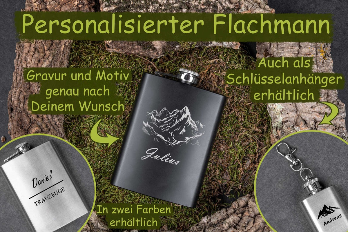 Personalisierter Flachmann mit Gravur
