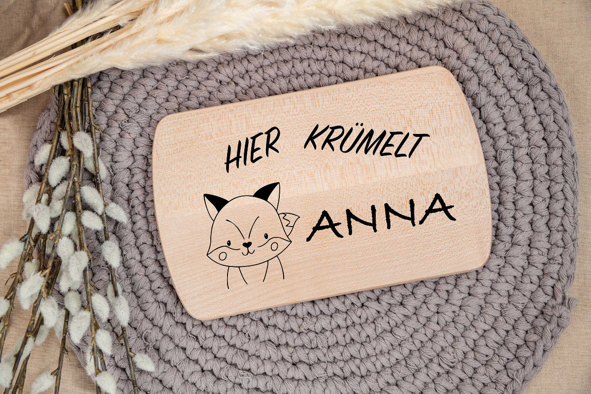 Personalisiertes Frühstücksbrett für Kinder
