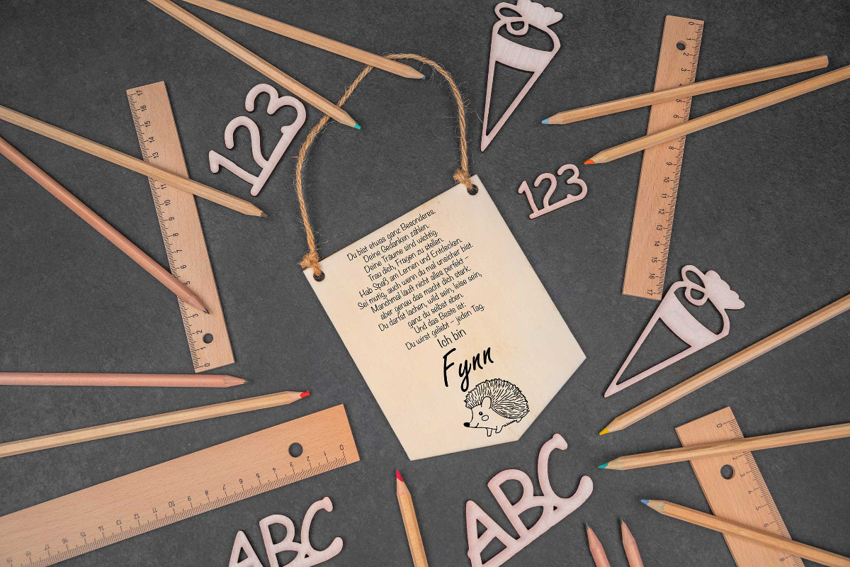 Holzschild Mutmacher ideal zur Einschulung