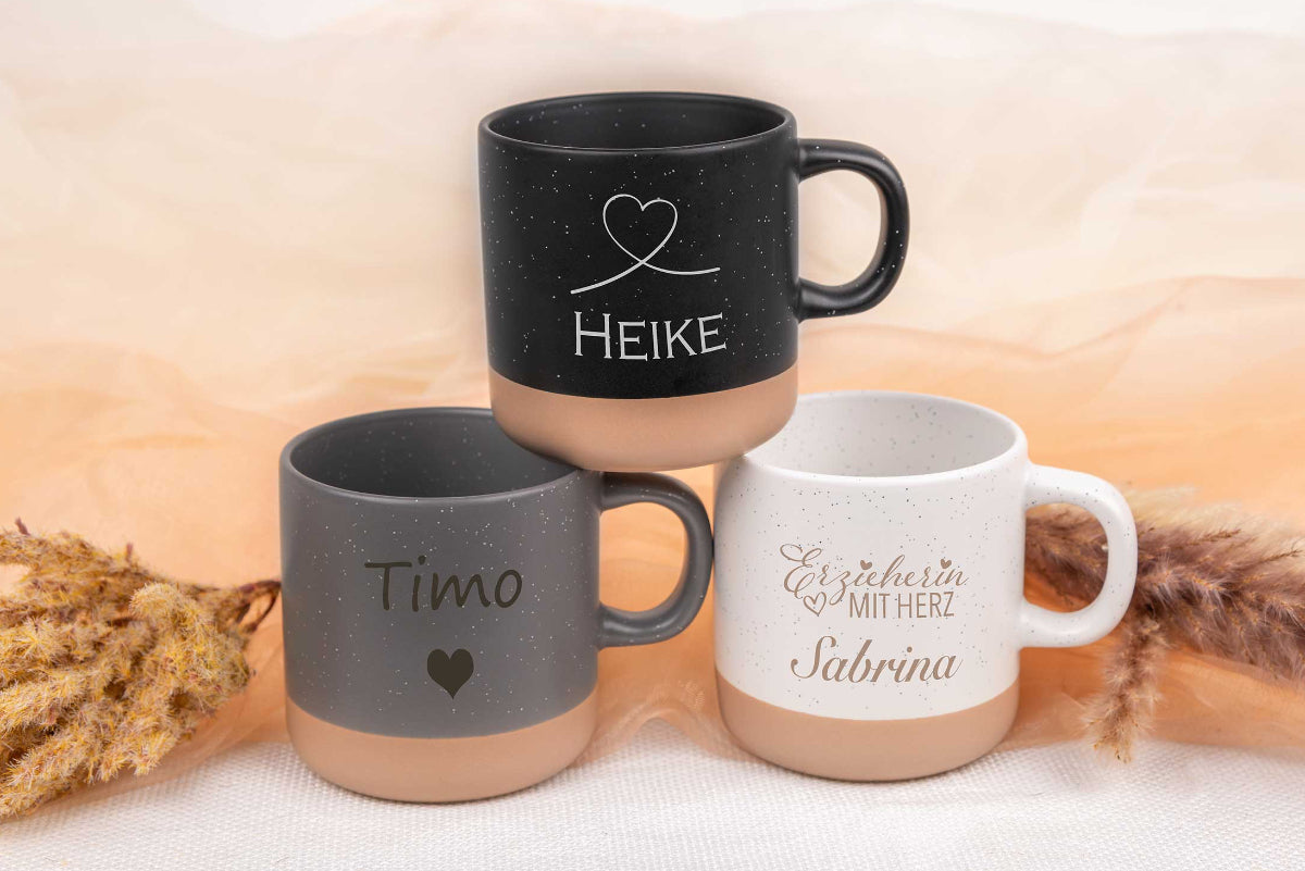 Keramiktasse personalisiert mit Name • Tasse personalisiert – diekreativwelt