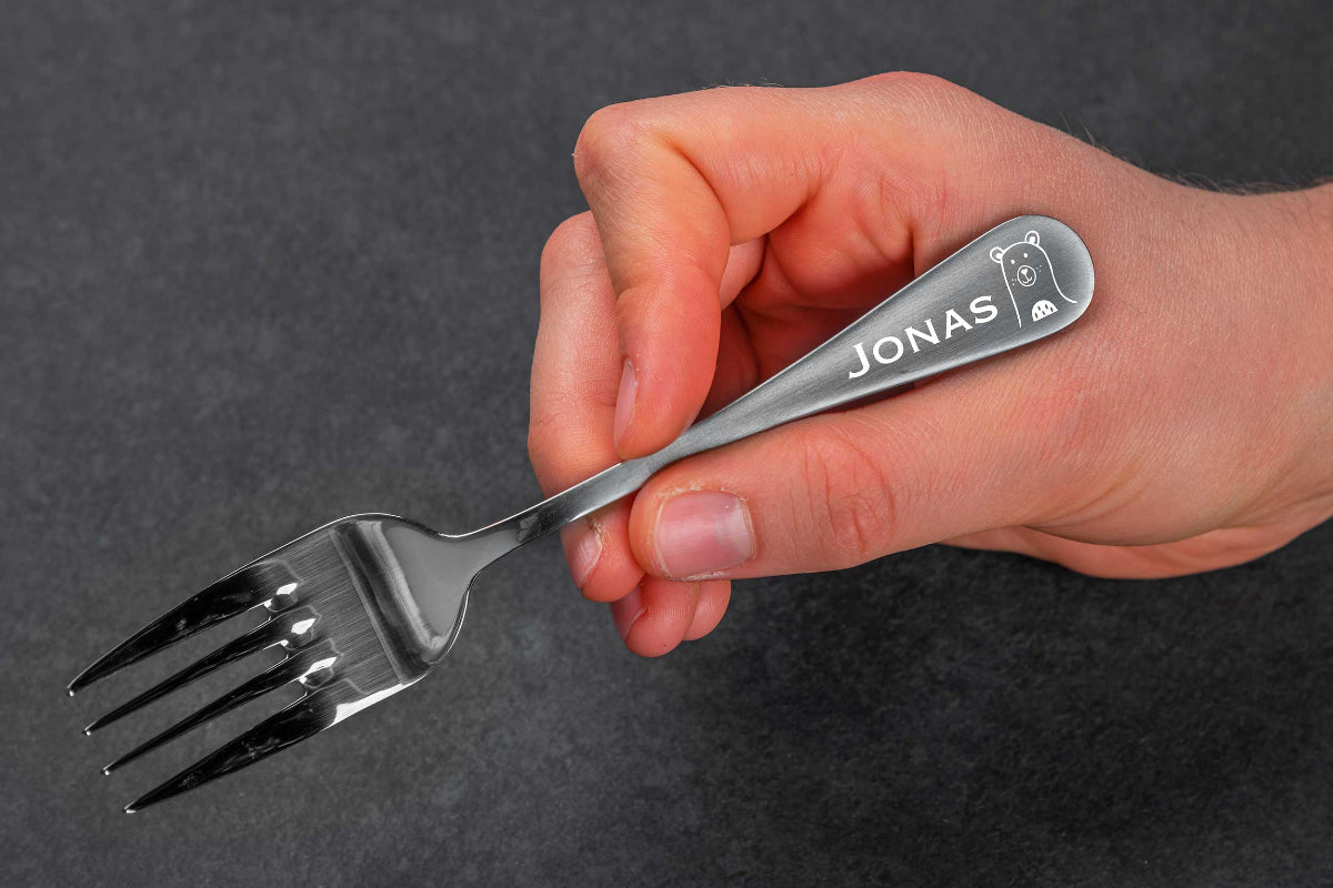 Personalisiertes Kinderbesteck mit Gravur 3-teilig