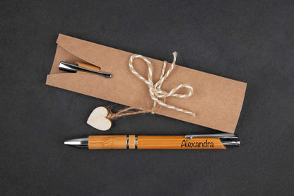 Bambus-Kugelschreiber mit deiner Wunschgravur