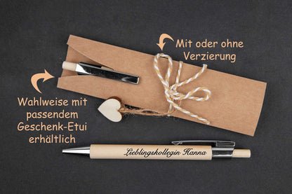 Birkenholz-Kugelschreiber mit deiner Wunschgravur