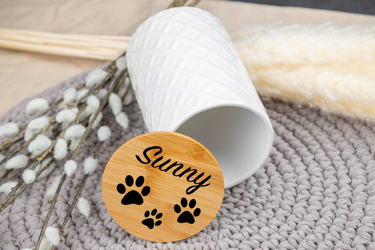 Leckerli Glas personalisiert mit Deiner Wunschgravur für Hunde und Katzen