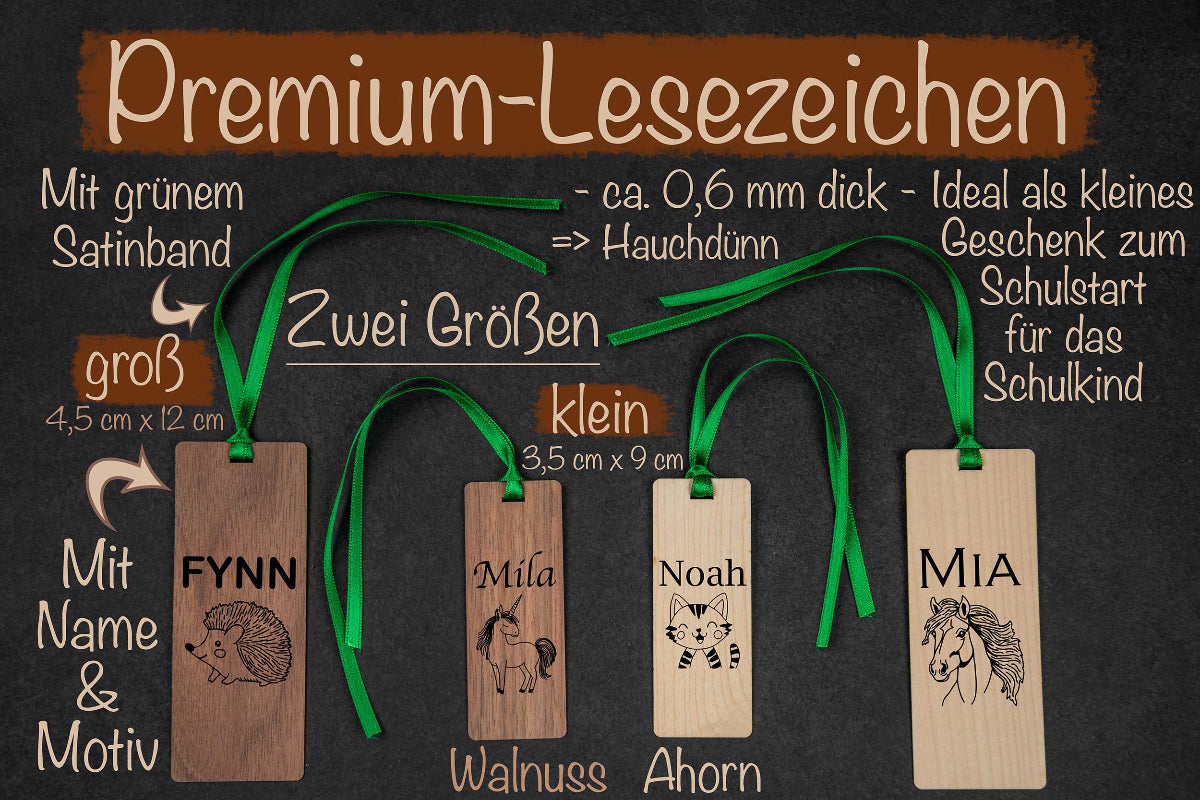 Lesezeichen mit Deiner Wunschgravur und Motiv