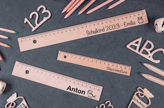 Lineal mit Deiner Wunschgravur und Motiven