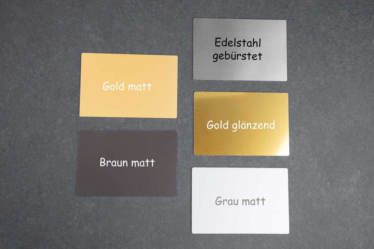 Personalisiertes Klingelschild Türschild Namensschild Briefkastenschild mit Wunschgravur und Baummotiv