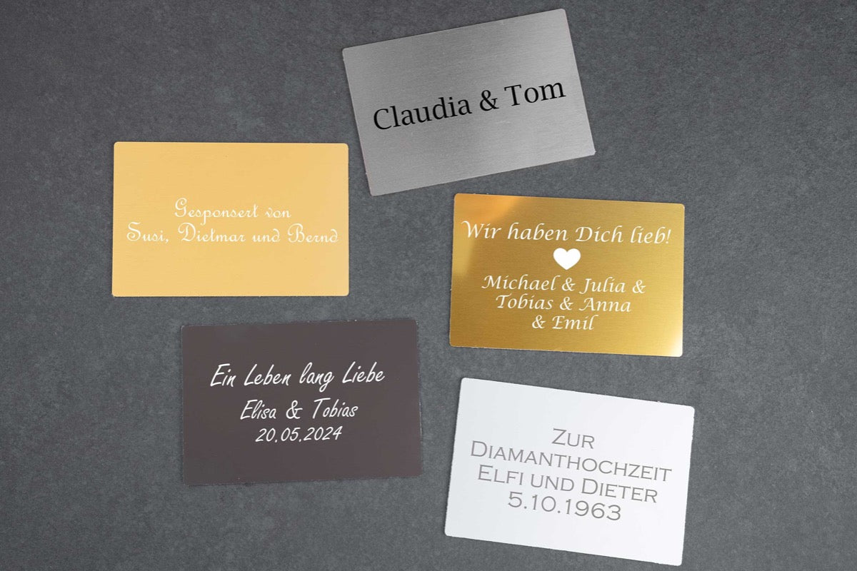 Personalisiertes Klingelschild Türschild Namensschild Briefkastenschild mit Gravur
