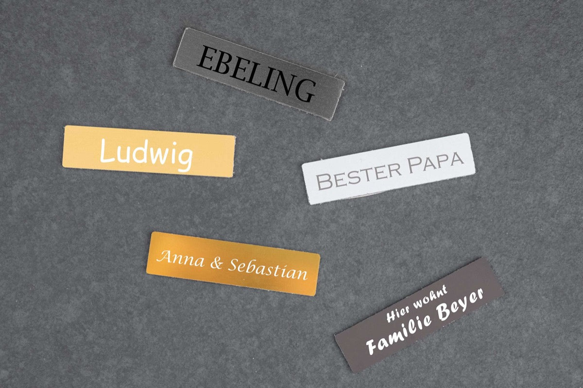 Personalisiertes Klingelschild Türschild Namensschild Briefkastenschild mit Gravur
