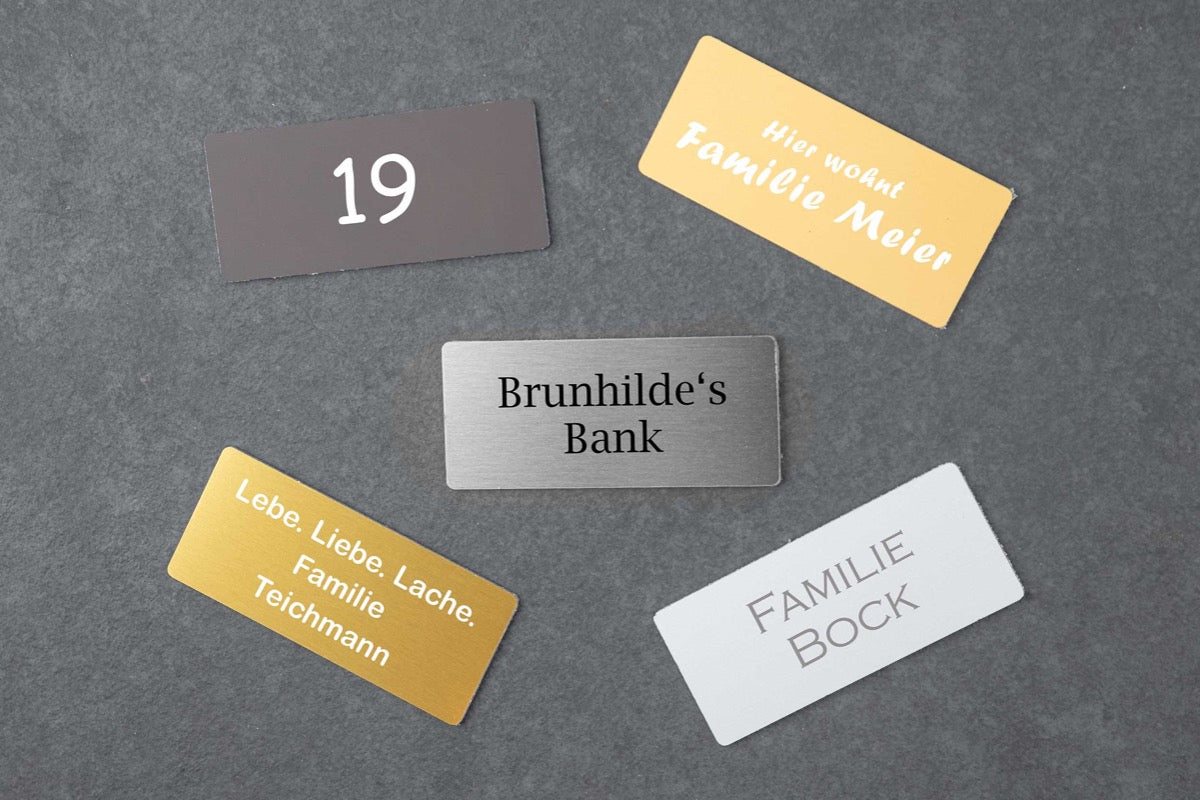 Personalisiertes Klingelschild Türschild Namensschild Briefkastenschild mit Gravur