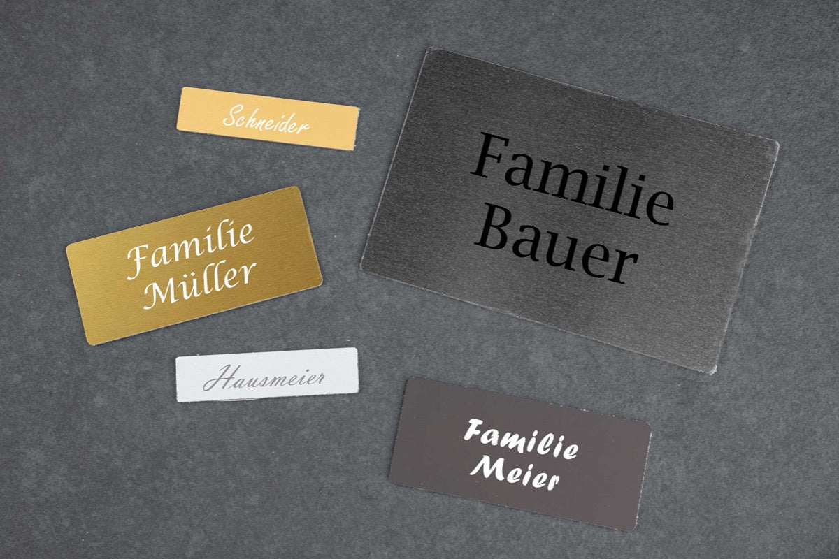 Personalisiertes Klingelschild Türschild Namensschild Briefkastenschild mit Gravur