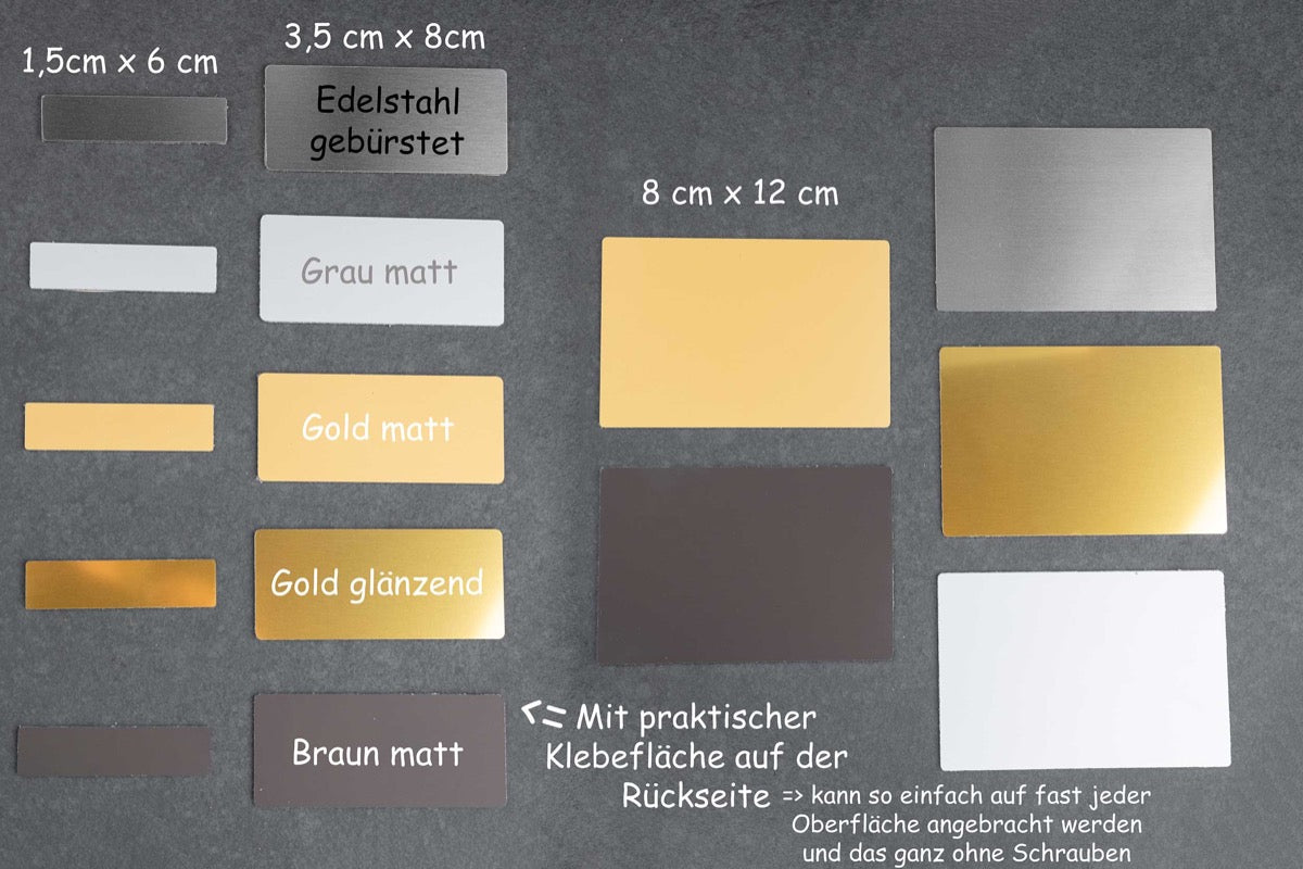 Personalisiertes Klingelschild Türschild Namensschild Briefkastenschild mit Gravur