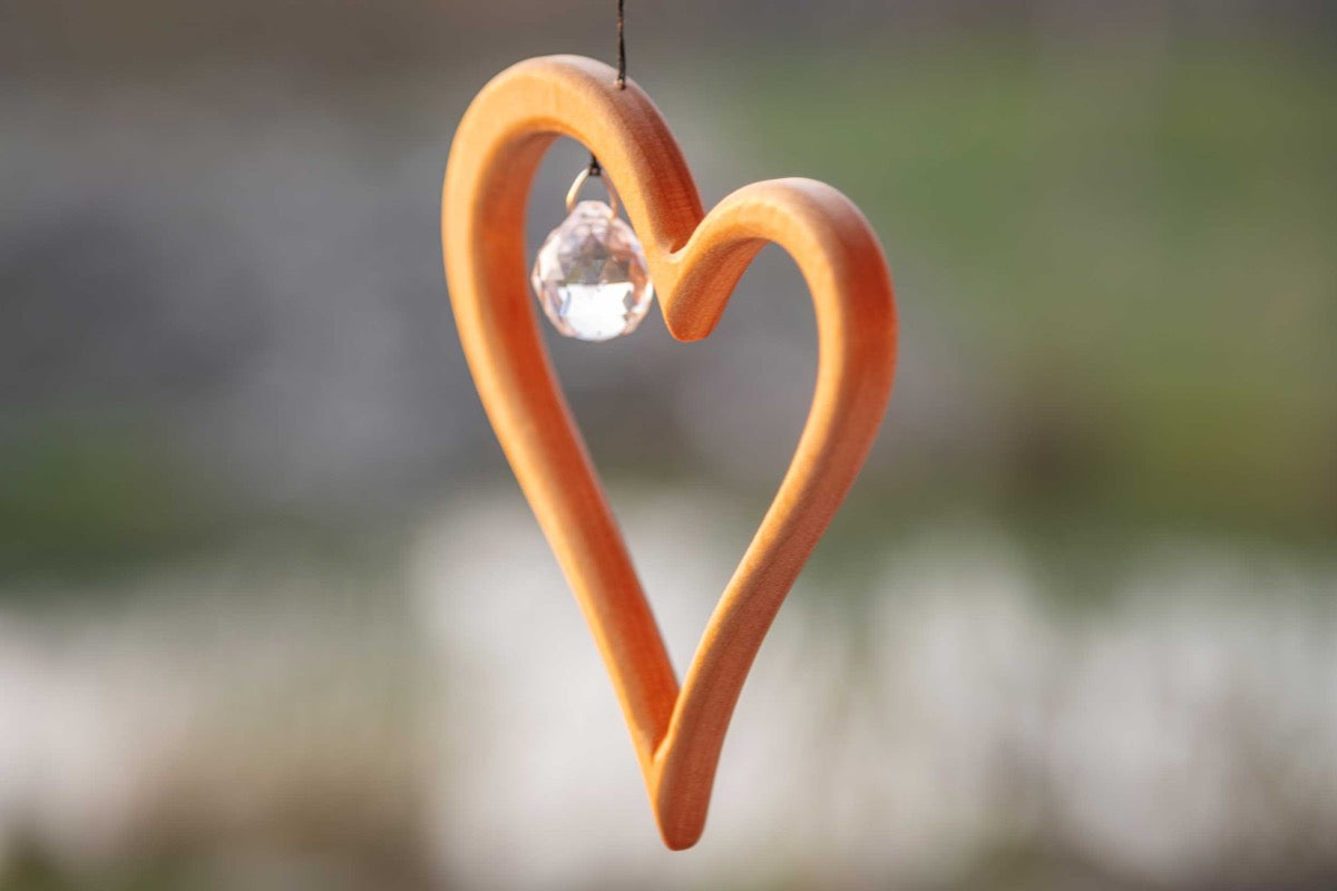 Hochzeitsgeschenk Holz Herz mit Deiner Wunschgravur personalisiert