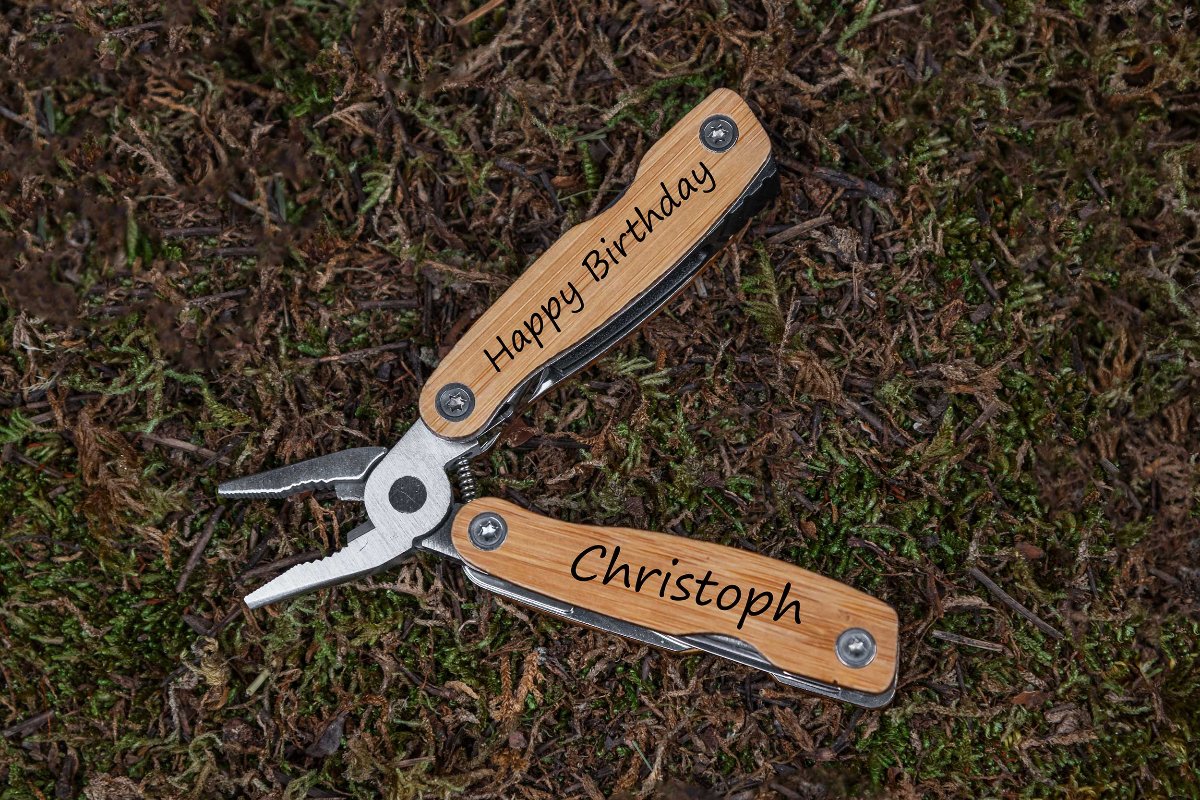 Personalisiertes Bambus Multitool mit Gravur