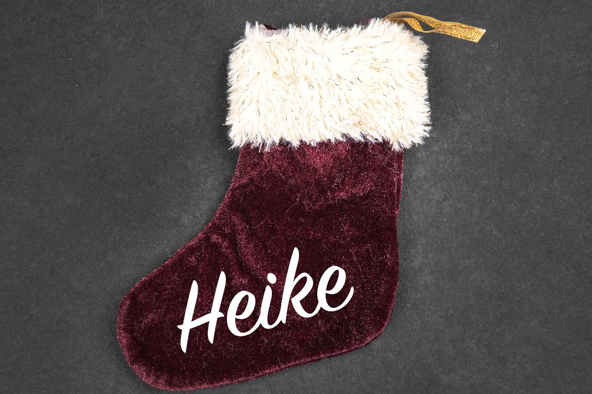 Mini Nikolausstiefel personalisiert mit Namen • Weihnachtssocke