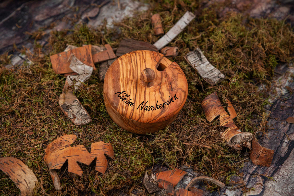 Olivenholz Dose mit Deiner Wunschgravur