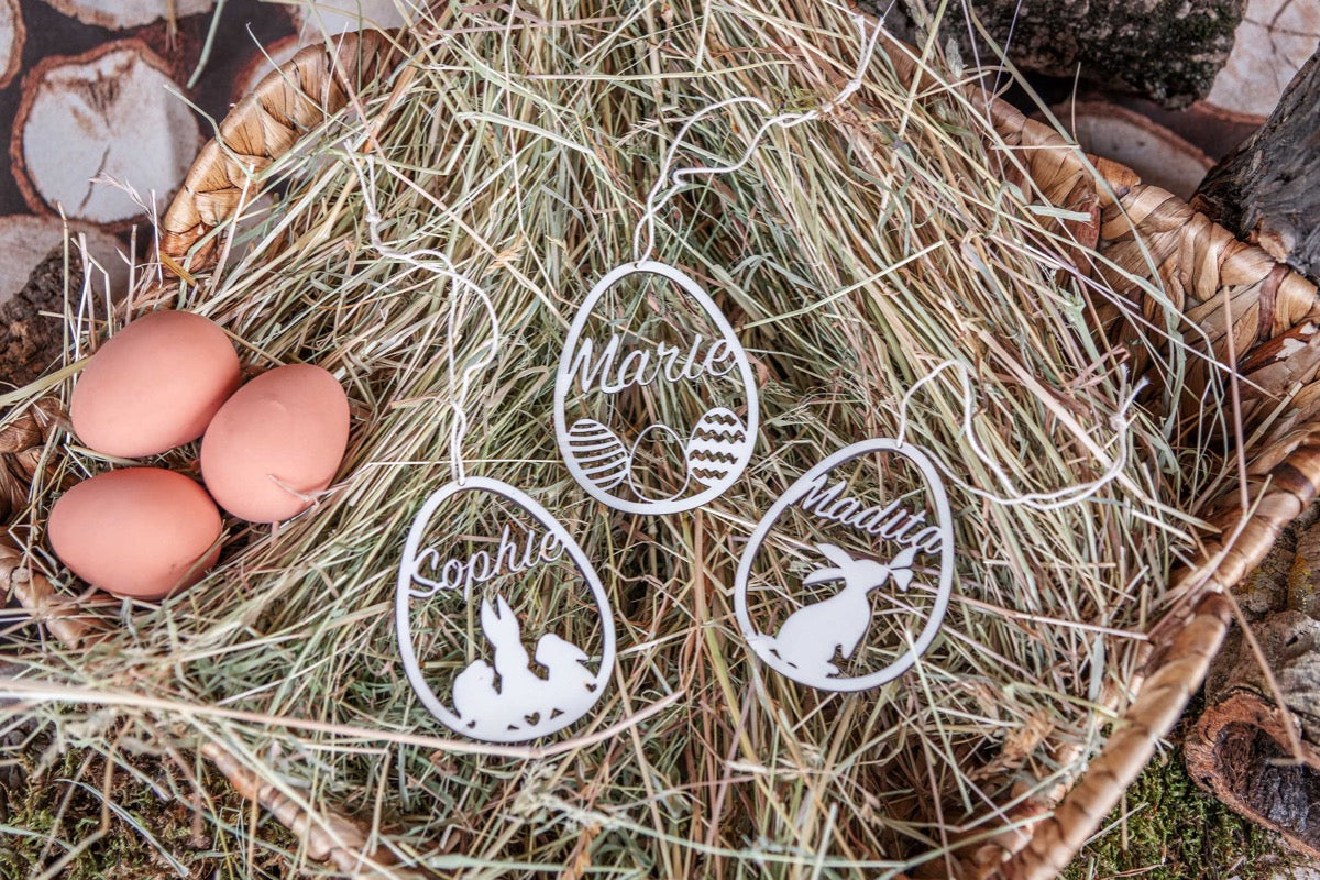 Personalisierte Osterdeko aus Holz mit Namen
