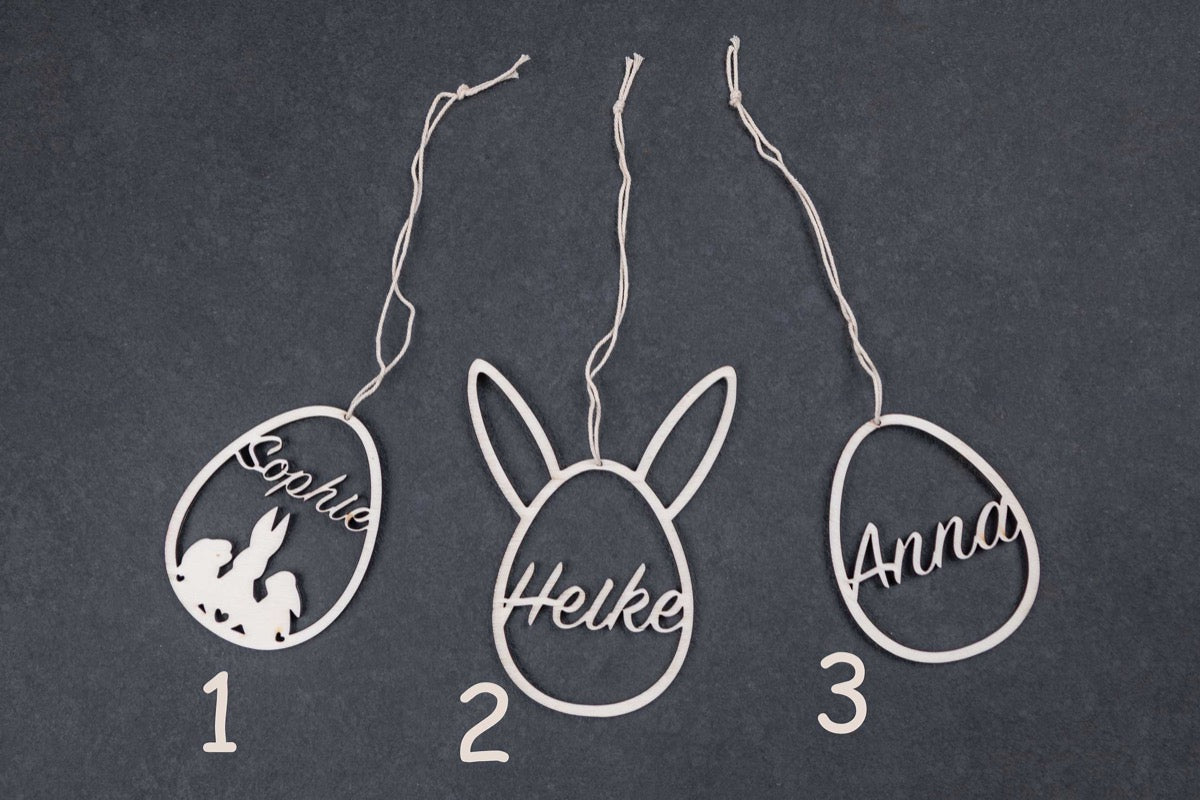 Personalisierte Osterdeko aus Holz mit Namen