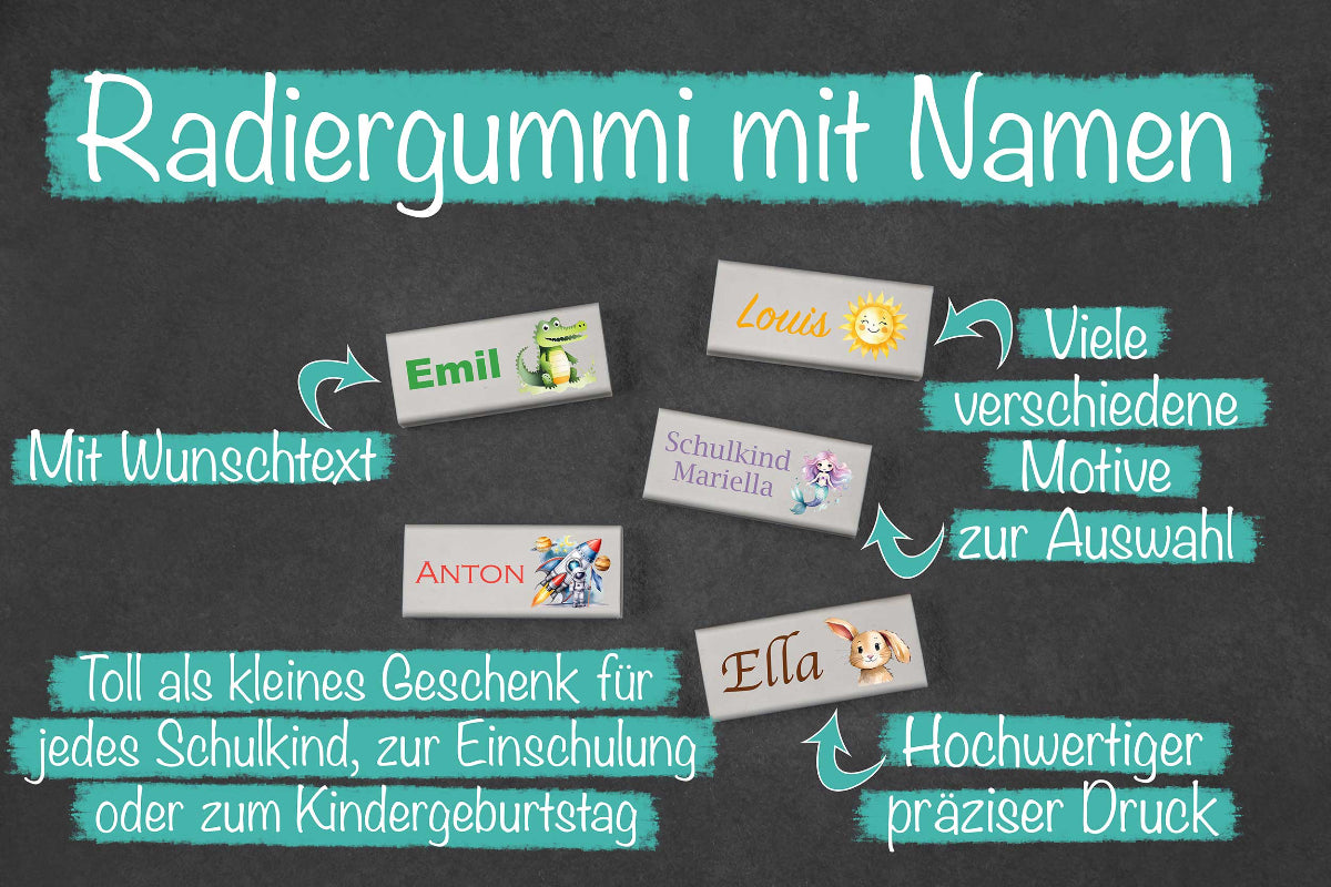 Radiergummi personalisiert mit Name