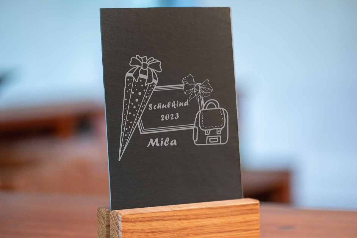 Personalisiertes Schild zum Schulanfang