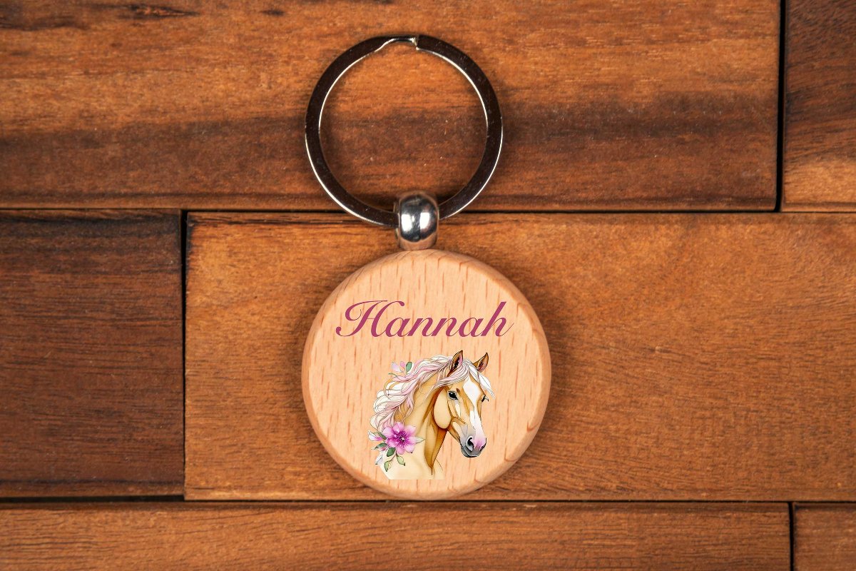 Personalisierter Kinder Schlüsselanhänger mit Wunschtext rund bunt - Schultütenanhänger