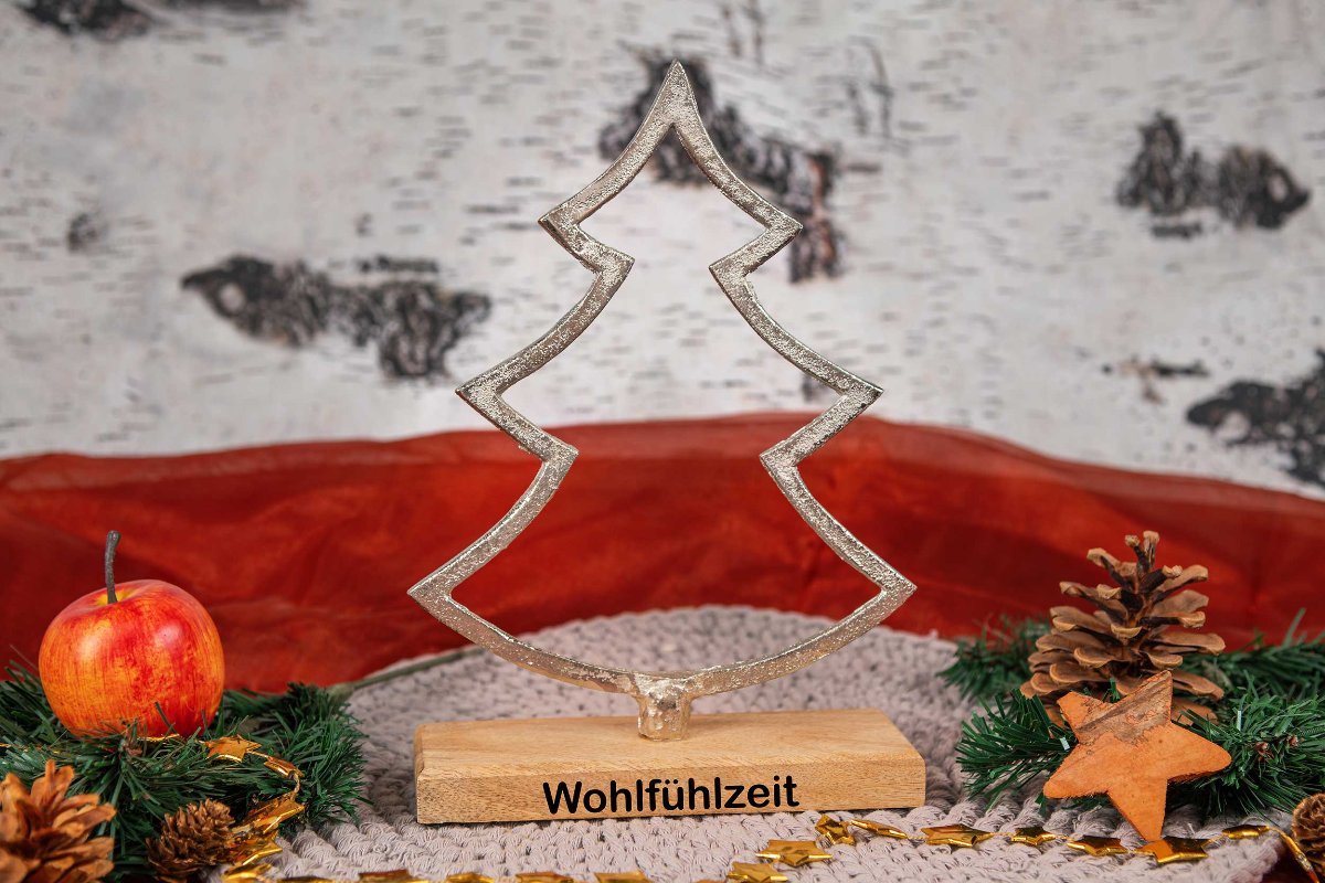 Weihnachtsgeschenk Holz Christbaum mit Gravur personalisiert