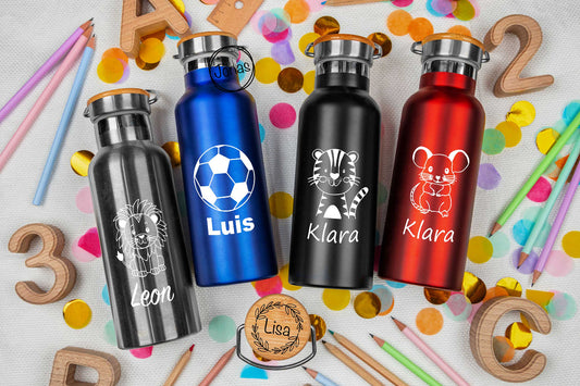 Trinkflasche personalisiert mit Name für Kinder