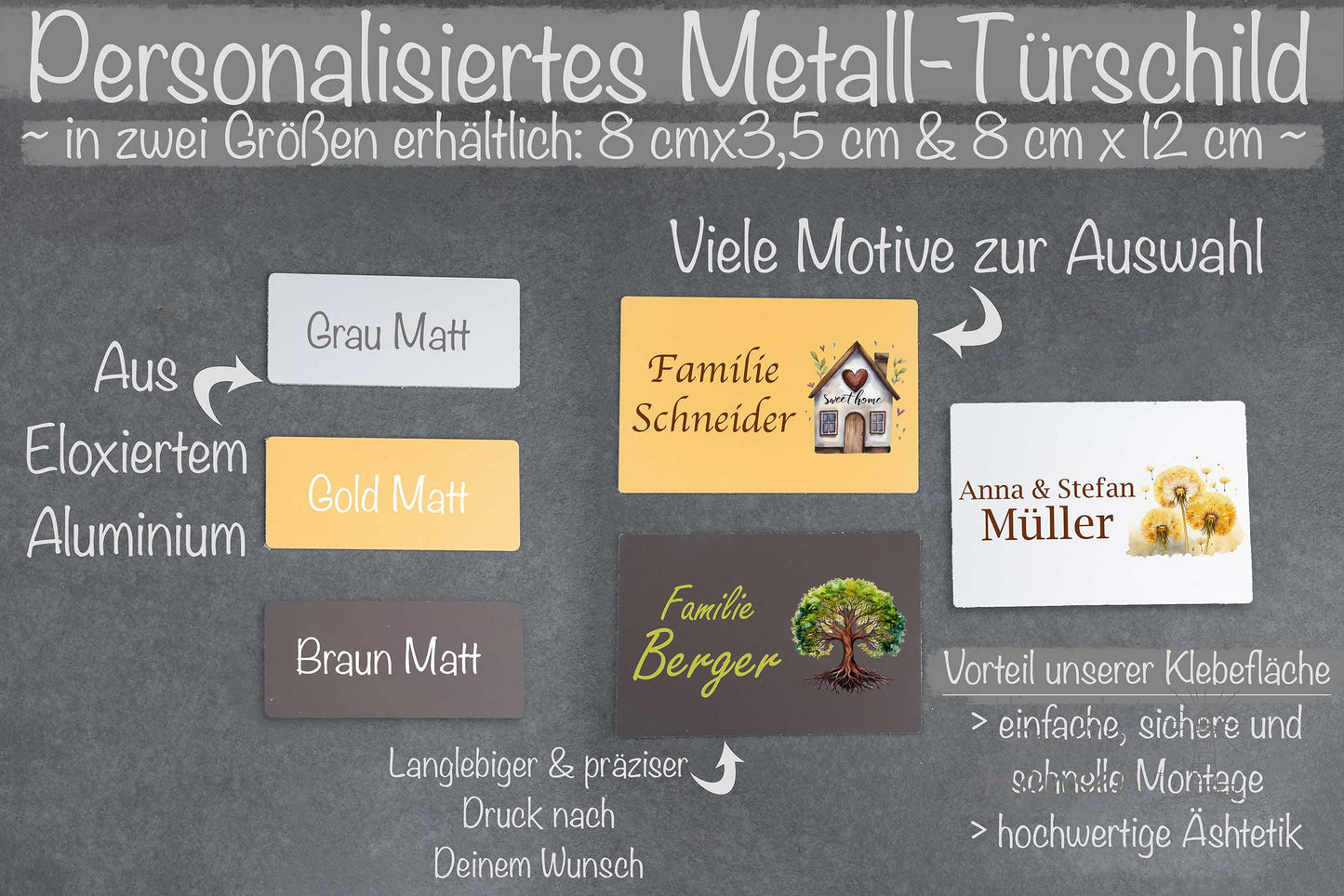 Klingelschild Türschild Namensschild Briefkastenschild personalisiert