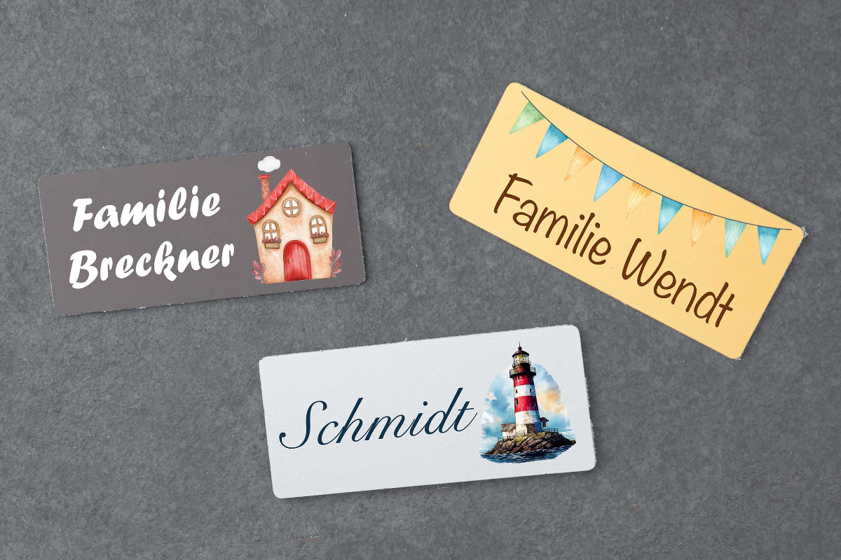 Klingelschild Türschild Namensschild Briefkastenschild personalisiert