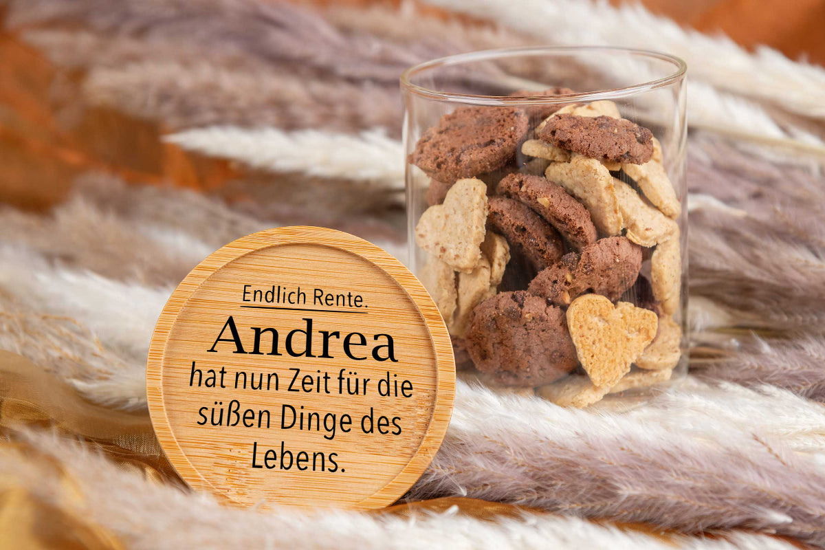 Vorratsglas personalisiert mit Wunschgravur