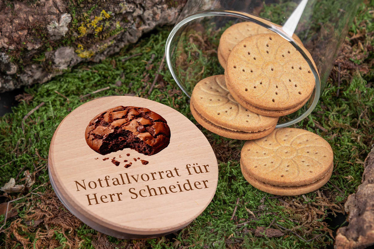 Personalisiertes Vorratsglas mit Name - bunt - Keksglas