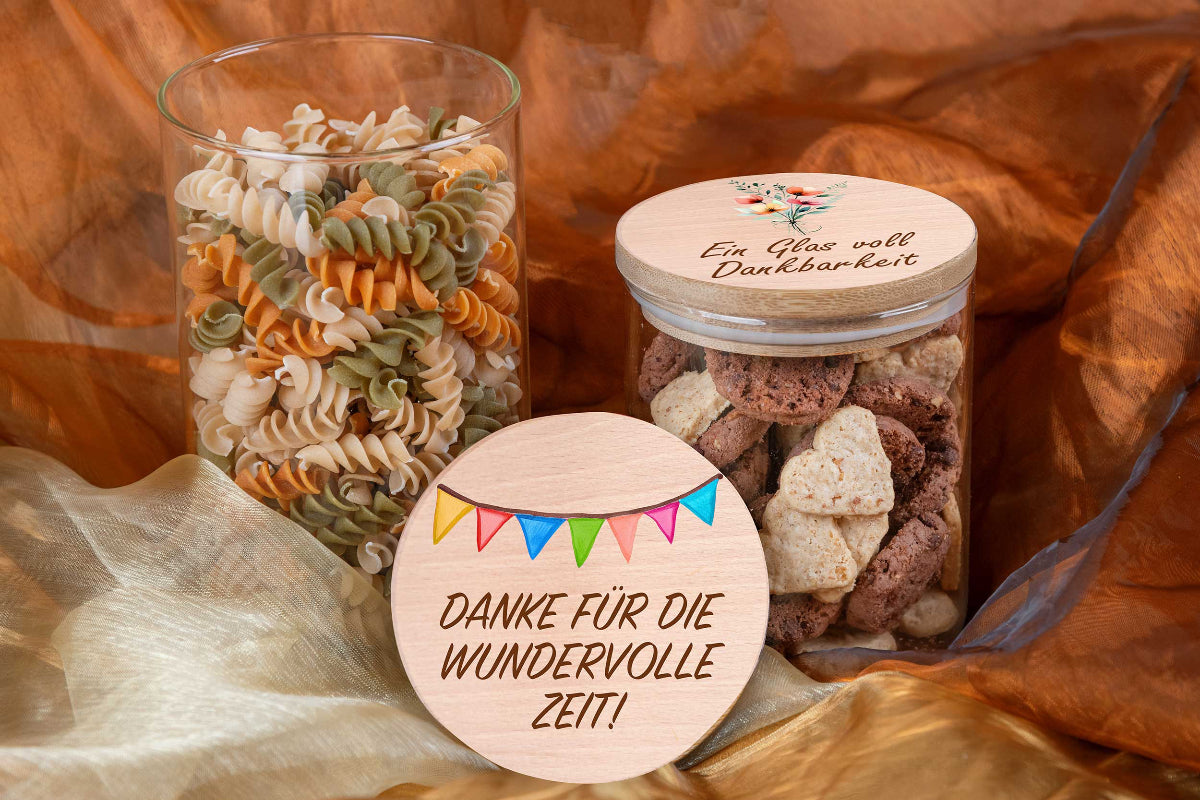 Personalisiertes Vorratsglas mit Name - bunt - Keksglas
