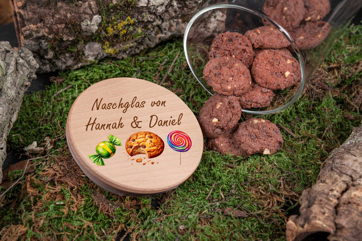 Vorratsglas personalisiert mit Name bunt - Hochzeitsgeschenk