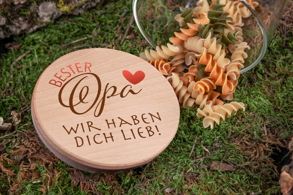 Vorratsglas personalisiert mit Name bunt- Keksglas