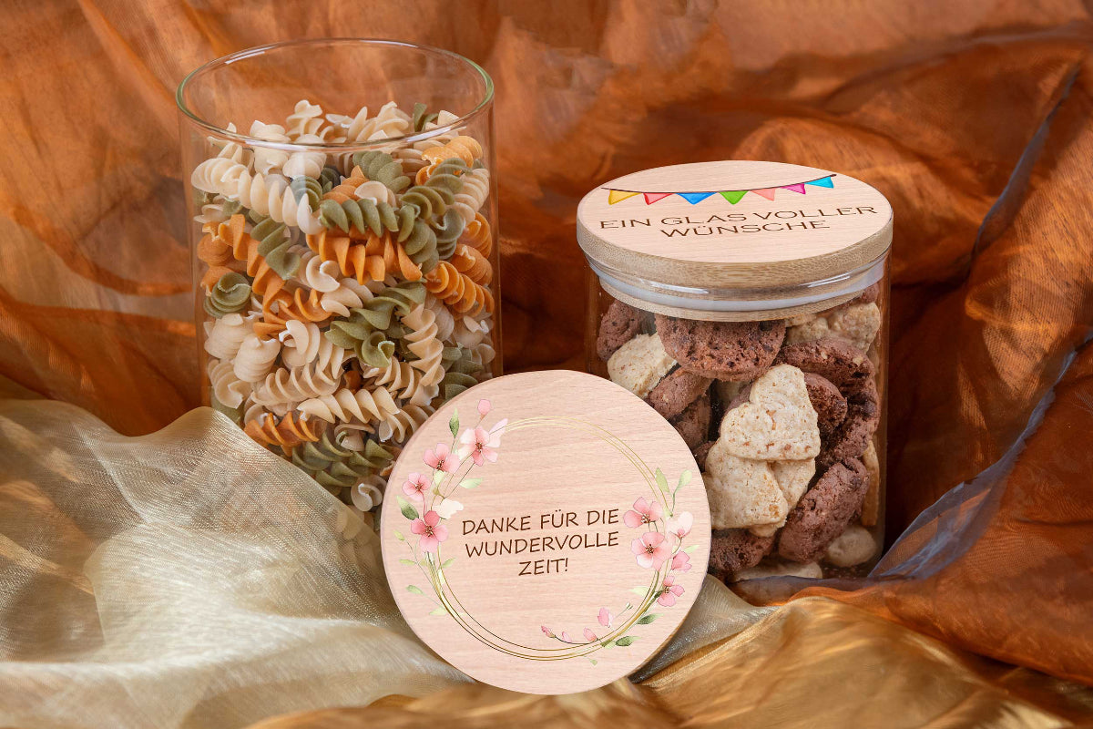 Vorratsglas personalisiert mit Name bunt- Keksglas